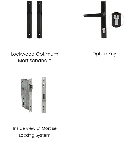 French swing door handle