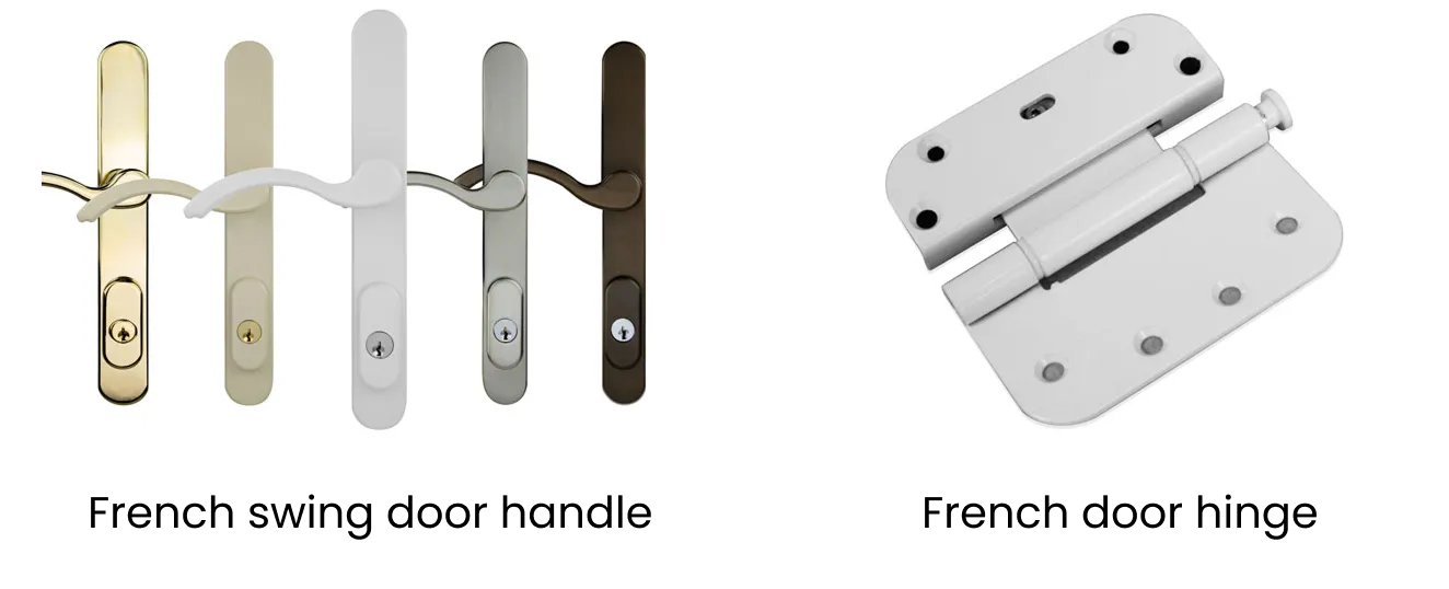 French swing door handle